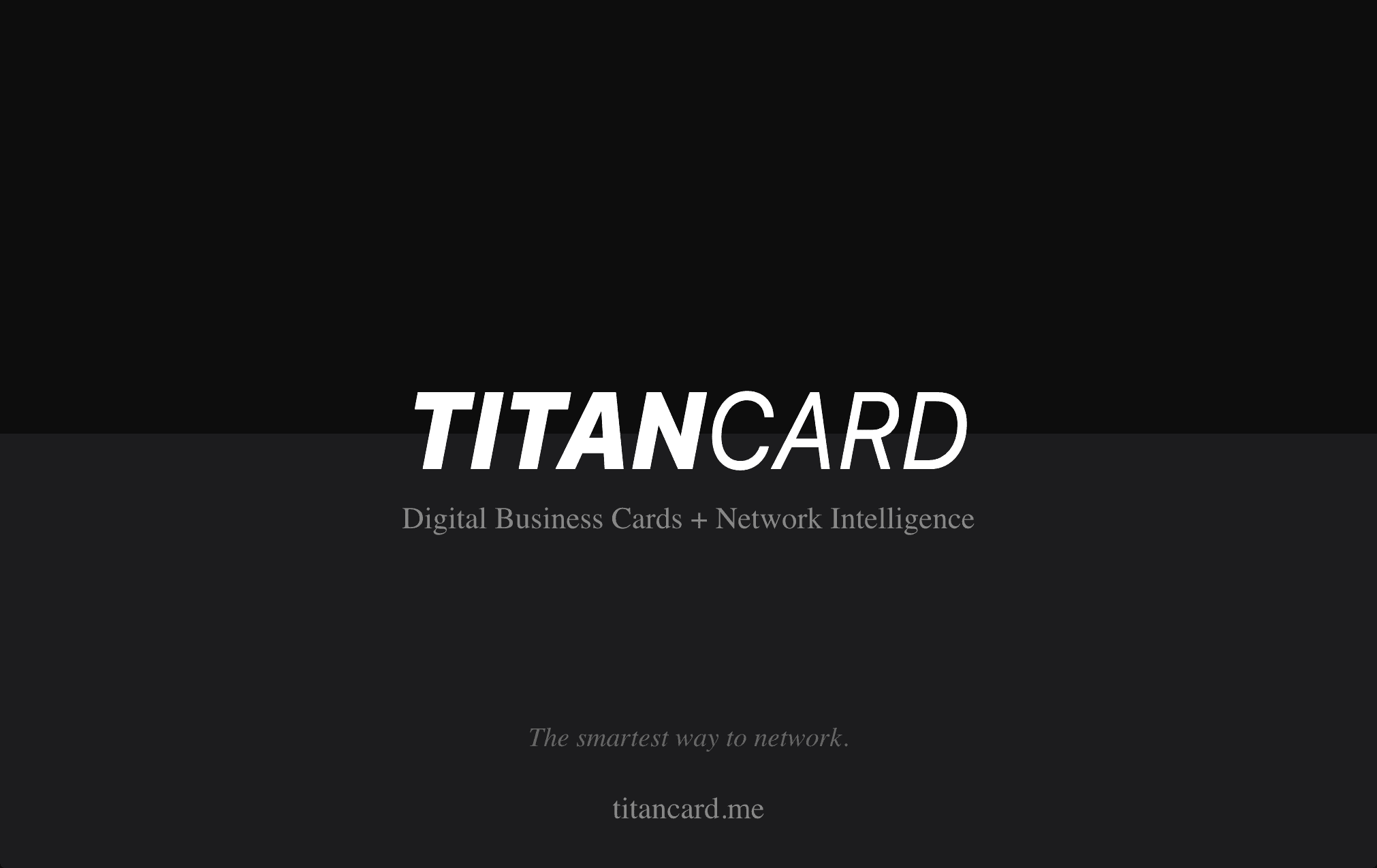 Titan App NFC Business Card - Front